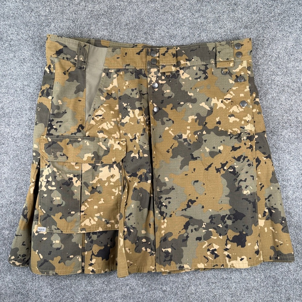 5.11 Tactical Commando Kilt Mens 42 Brown Camo Cargo Utility Outdoor 73356